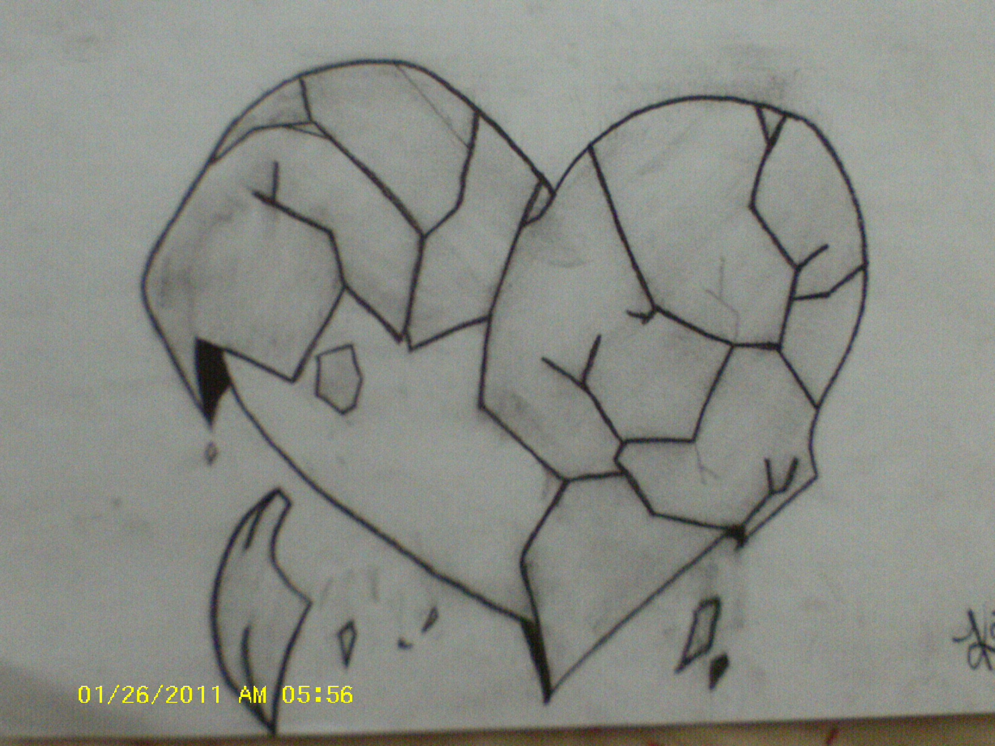 Easy Drawing Of A Broken Heart Heart Drawings Dr Odd