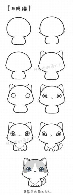Easy Drawing Of A Cat S Face 122 Best Cat Cartoon Drawing Images Cute Kittens Fluffy Animals