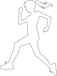 Easy Drawing Of A Girl Running Running Clipart Image Girl or Woman Running or Jogging Photobook