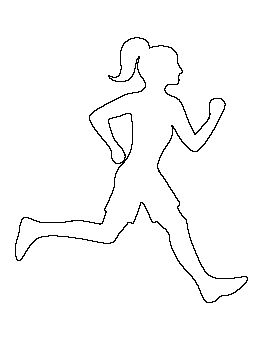 Easy Drawing Of A Girl Running Running Girl Pattern Camp Week Tribal Olympics Pinterest