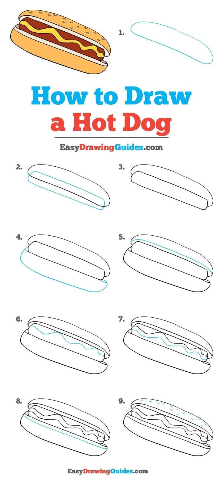Easy Drawing Of A Hot Dog 207 Best Draw Food N Goodies S by S Images In 2019 Easy Drawings