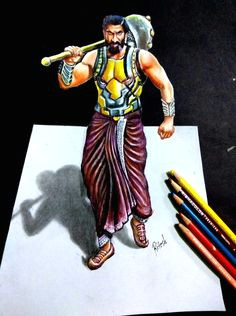 Easy Drawing Of Bahubali 2 22 Best Bahubali 2 Drawing Prabhas Anushka Shetty Images 3d
