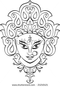 Easy Drawing Of Durga Maa 87 Best Glass Painting Images In 2019 Fabric Painting Painting On