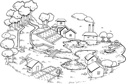 Easy Drawing Of Ecosystem Strengthening Resilience In Post Disaster Situations