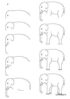 Easy Drawing Of Elephant Pin by Princess Katarina On Nacrtaj Lako Drawings Easy Drawings Art