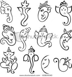 Easy Drawing Of Ganesha 407 Best Artistic Ganeshas Images Ganesha Art Hindu Art Indian Art