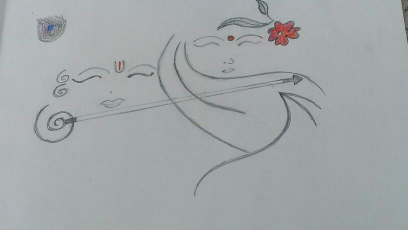 Easy Drawing Of Janmashtami Easy Pencil Sketching Of Radha Krishna so Simple N Just Amazing