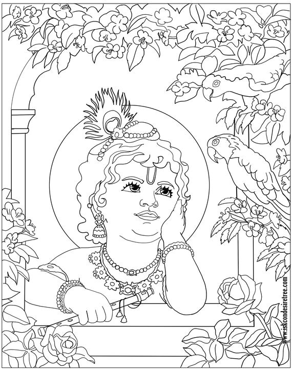 Easy Drawing Of Janmashtami Shri Krishna Janmashtami Coloring Printable Pages for Kids Pencil