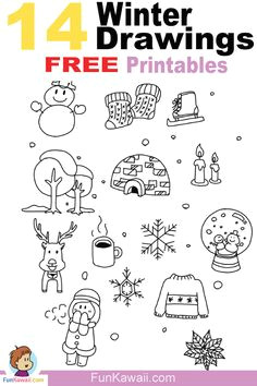 Easy Drawing Of Winter Season 95 Best Winter Drawings Images Christmas Coloring Pages Christmas