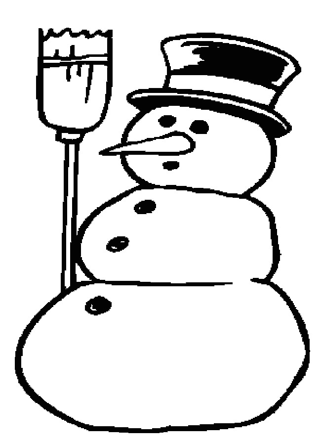 Easy Drawing Of Winter Season Simple Snowman Coloring Pages Cartoons Coloring Pages Snowman