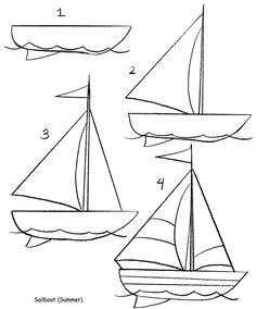 Easy Drawing Of Yacht 21 Best Sailboat Drawing Images Painting Abstract Party Boats