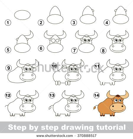 Easy Drawing Of Yak How to Draw A Yak Nona Drawings Painting Es Art Tutorials