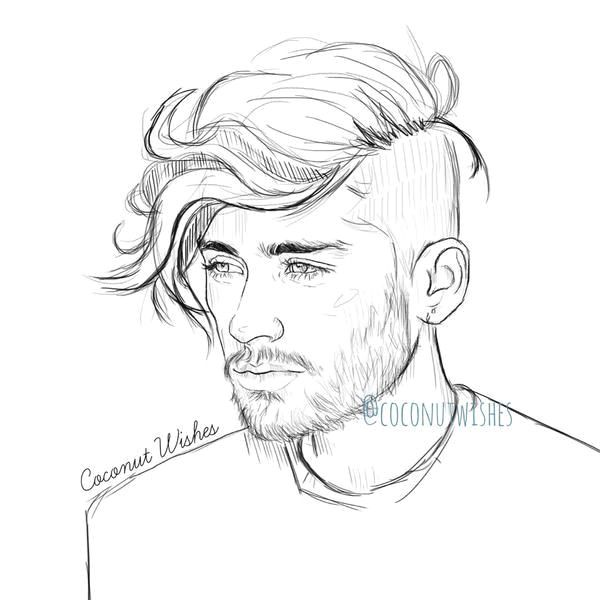 Easy Drawing Of Zayn Malik Kiersten A On In 2019 Hair Zayn Malik Drawing Zayn Drawings