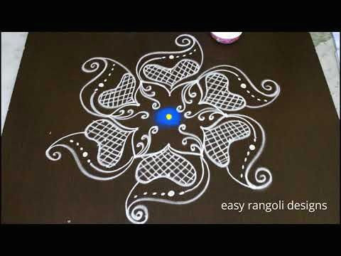 Easy Drawing Rangoli Designs Very Easy Dots Kolam with 11 5 Dots Rangoli Simple Dots Rangoli
