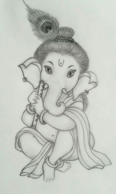 Easy Drawing Vinayagar Lord Ganesha Drawing Google Search Creativity Penci