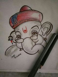 Easy Drawing Vinayagar Lord Ganesha Drawing Google Search Creativity Penci