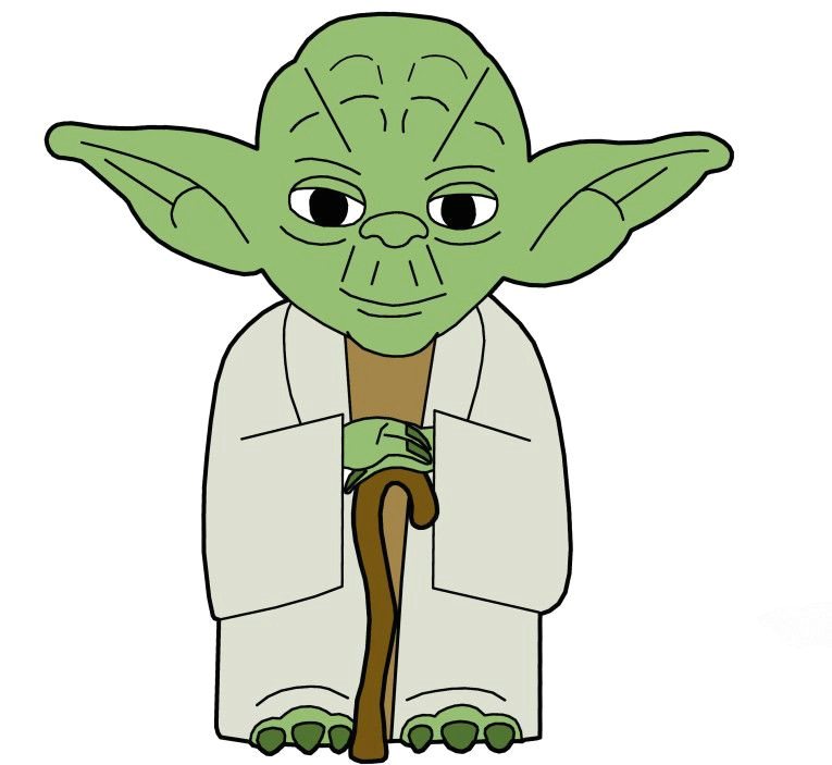 Easy Drawing Yoda Clip Art Yoda Cookies Star Wars Clip Art Yoda Drawing