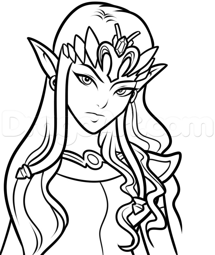 Easy Drawing Zelda Legend Of Zelda Drawing Easy