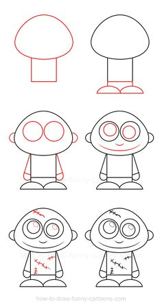 Easy Drawing Zombie Face 61 Best Adorable Characters Images Learn to Draw Learn Drawing