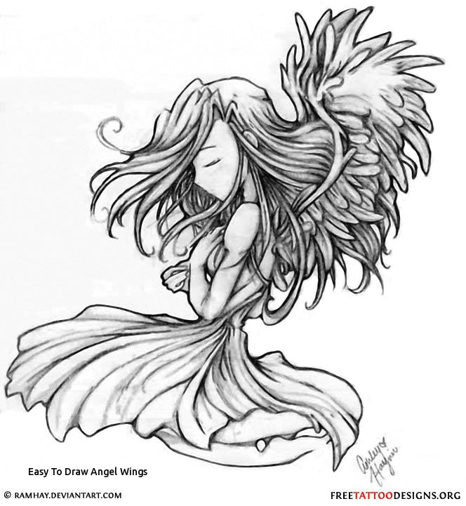 Easy Drawings Angels Easy to Draw Angel Wings Pencil Drawings Of Angels and Demons Google