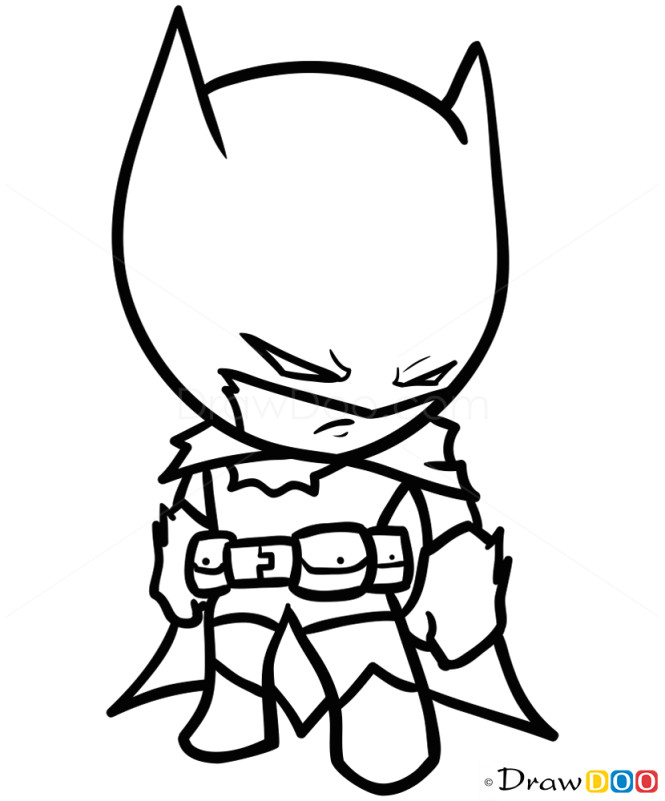 Easy Drawings Avengers How to Draw Batman Chibi How to Draw Drawing Ideas Draw