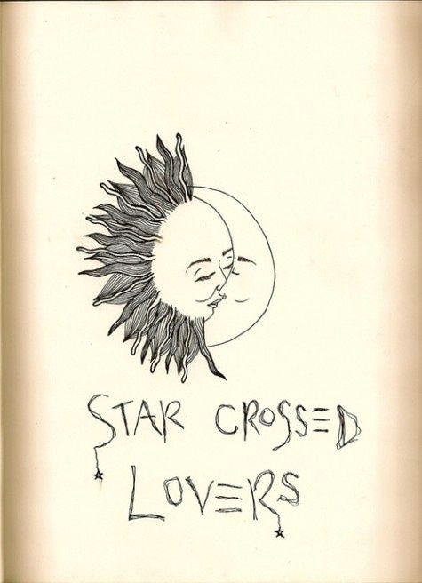 Easy Drawings but Beautiful Nice Simple Drawing Of the Sun and Moon as Star Crossed Lovers