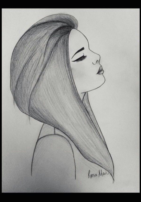 Easy Drawings Dark Sad Girl Drawing by Roosa Mari Credit Due to Website Inspireleads