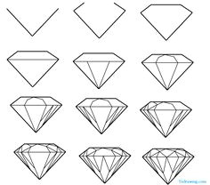 Easy Drawings Diamond 85 Best Diamond Images Diamond Drawing Diamond Sketch Drawing