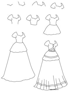 Easy Drawings Dresses 96 Best Step by Steps Images Drawings How to Draw Online Drawing