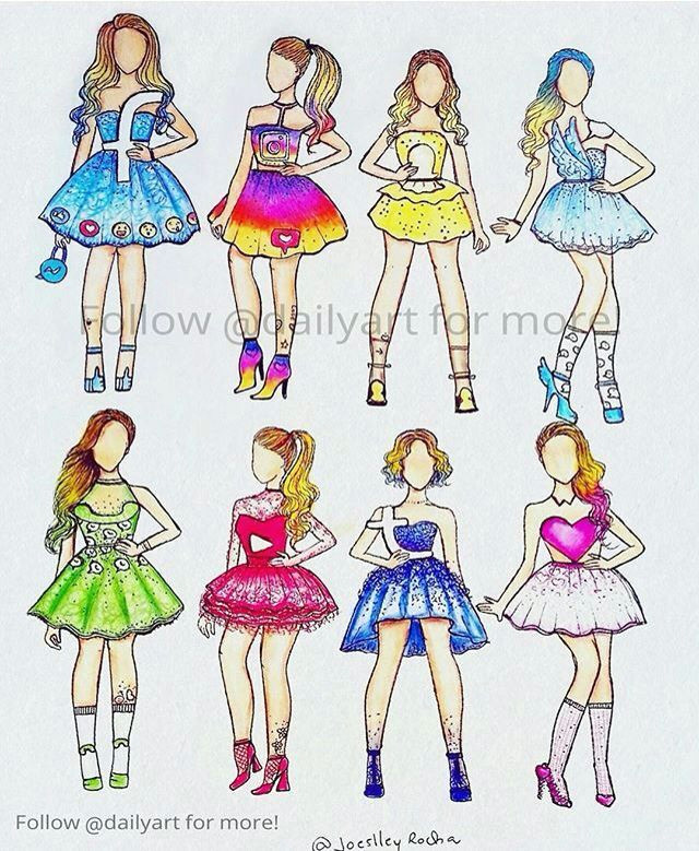 Easy Drawings Dresses Snapchat Tumblr Desenhos Pinterest