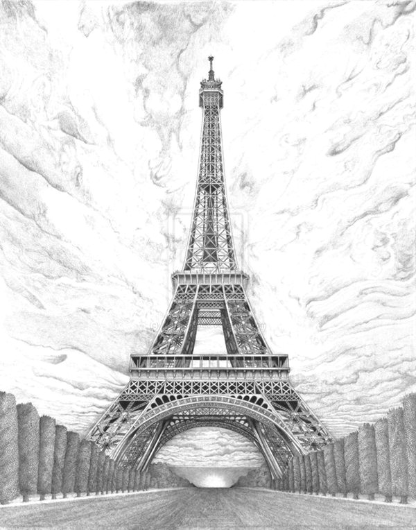 Easy Drawings Eiffel tower 70 Easy and Beautiful Eiffel tower Drawing and Sketches Art