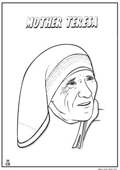 Easy Drawings for Mom 31 Best Dessin Mother Teresa Images Mother Teresa Catholic Kids