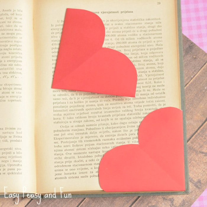 Easy Drawings for Valentine S Day Heart Corner Bookmarks Easy Peasy and Fun