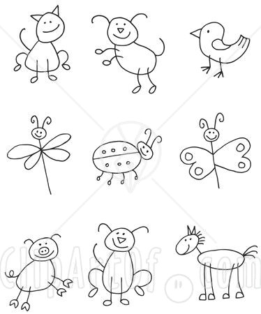 Easy Drawings for Your Mom Easy Reference for Drawing Stick People and Animals by the Ot