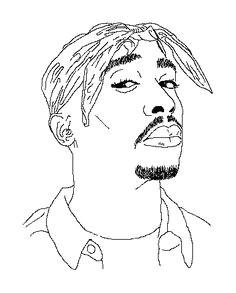 Easy Drawings Gangster How to Draw Tupac Shakur Famous Singers Art and Music Drawings