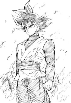 Easy Drawings Goku 25 Best Goku Drawing Images Drawings Dragon Ball Gt Manga Anime
