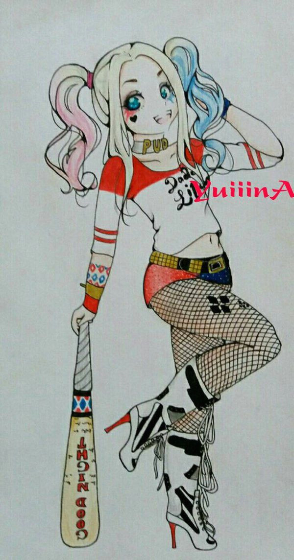 Easy Drawings Harley Quinn Harley Quinn Suicide Squad by Yuiiina Deviantart Com On
