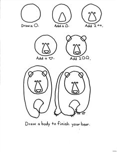 Easy Drawings In A Circle How to Draw A Black Bear for Kids Draw Bear Wildlife Center