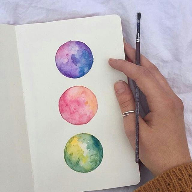 Easy Drawings In Colour Instagram Drawings Watercolor Art Watercolor Paintings Watercolor