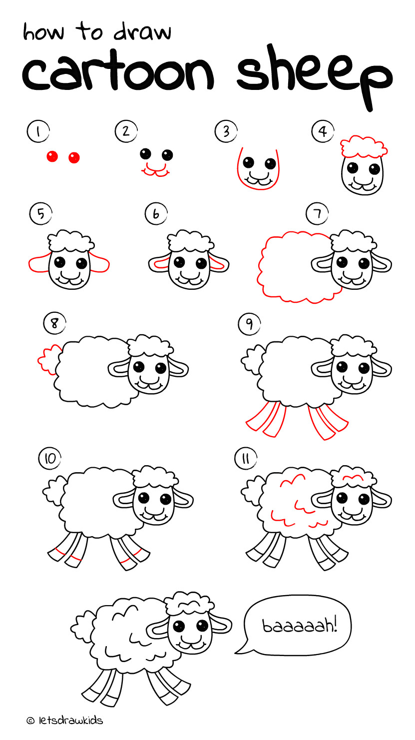 Easy Drawings Lamb Pin by Nafas On Drawings Drawings Cartoon Drawings Easy Drawings