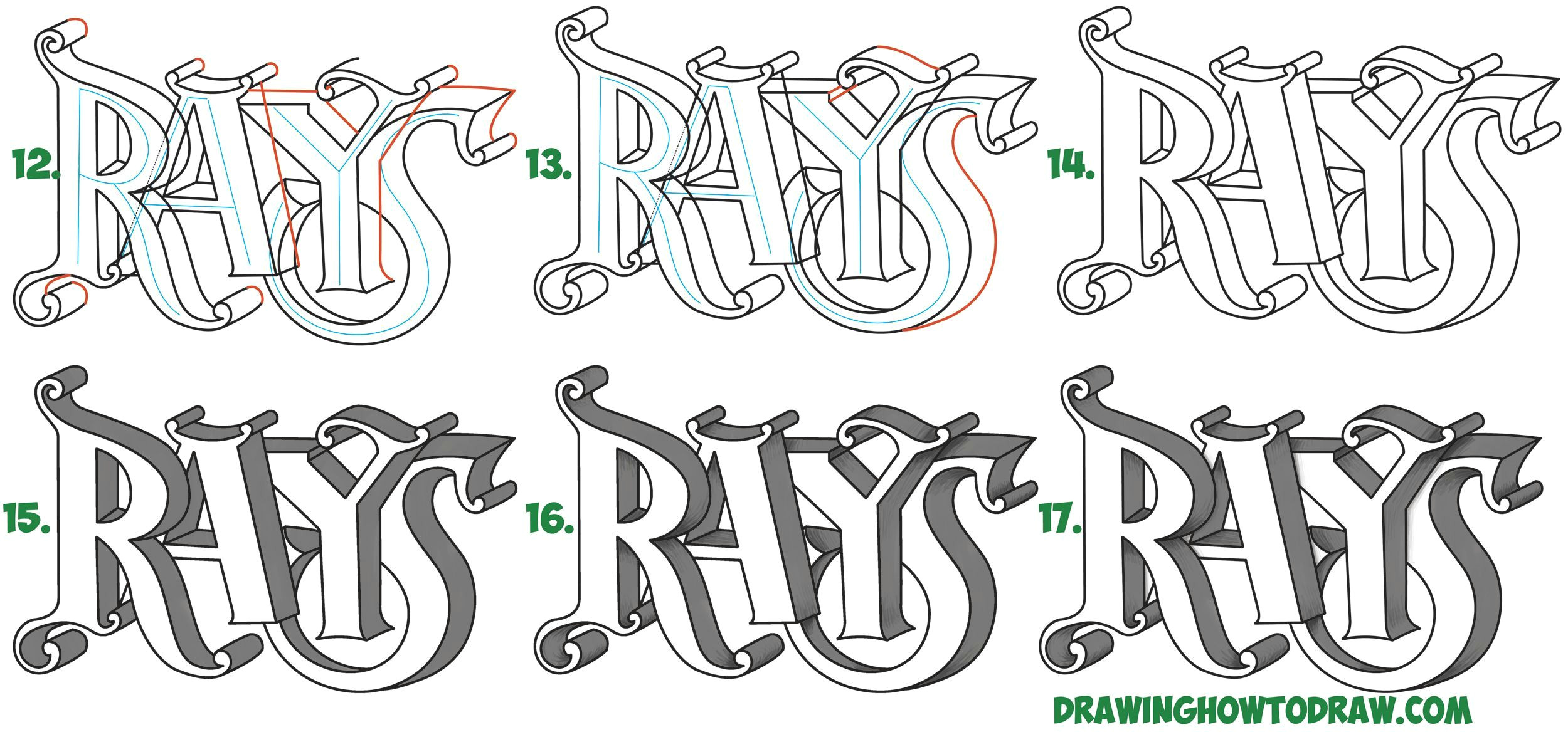 Easy Drawings Letters Learn How to Draw 3d Fancy Curvy Letters Simple Steps Drawing Lesson