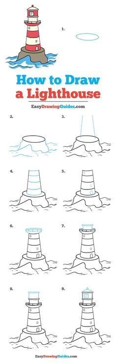 Easy Drawings Lighthouse 14 Best How to Draw A Lighthouse Images Lighthouse Painting Ideas