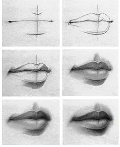 Easy Drawings Lips 88 Best Drawings Of Lips Images Drawing Faces Drawing Techniques