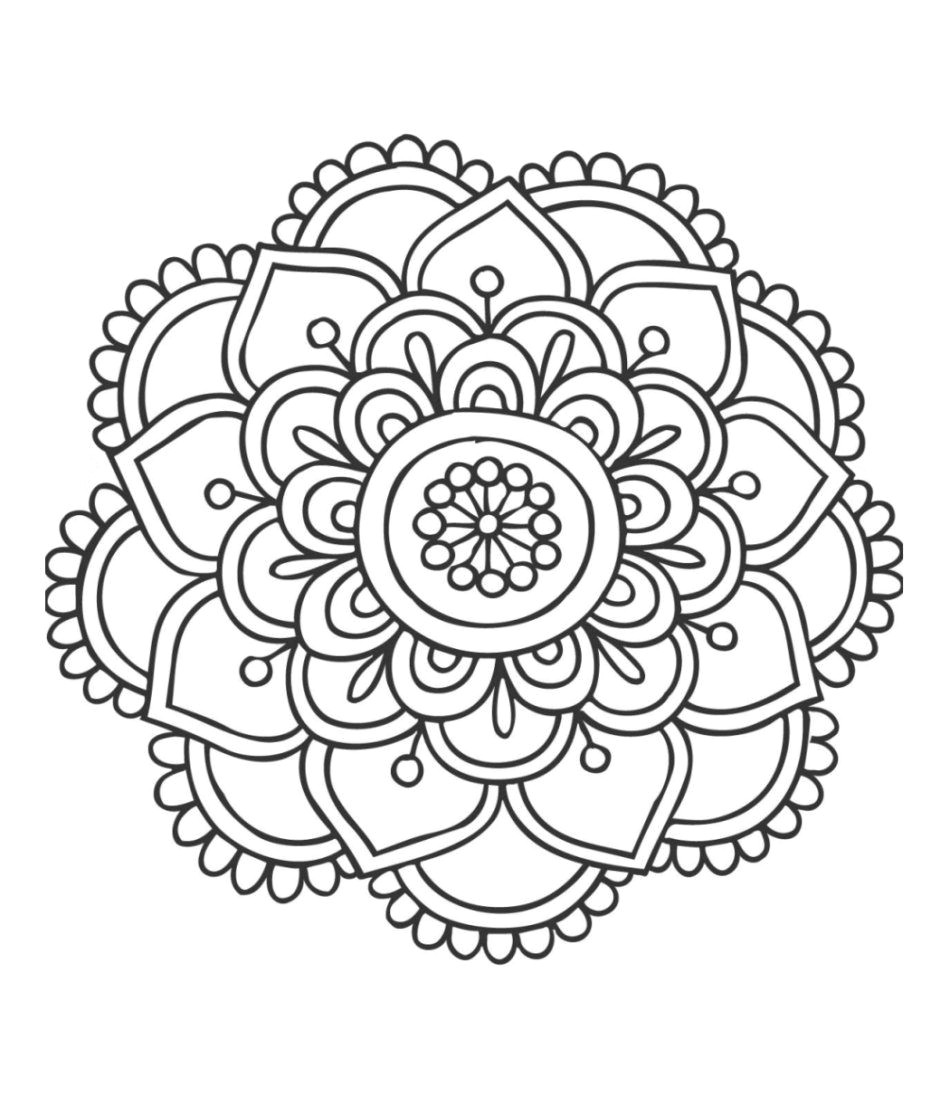 Easy Drawings Mandala Stci Coloriage Pour Adultes Et Enfants Mandalas Tattoos