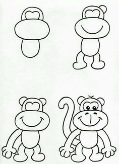 Easy Drawings Monkey 183 Best Word Drawings Images In 2019 Learn to Draw Easy Drawings