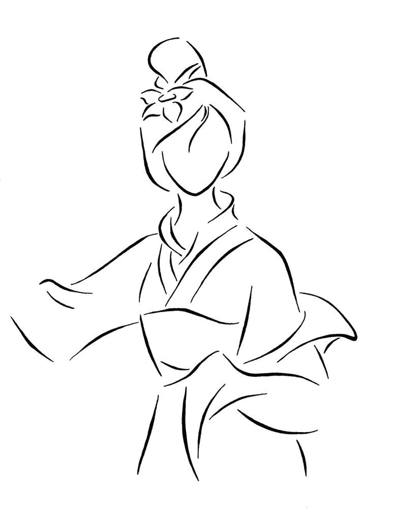 Easy Drawings Mulan Mulan Lineart by Kezzamin On Deviantart Disneyart Drawings Art