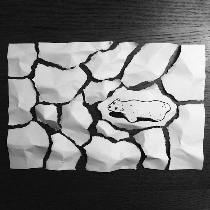 Easy Drawings Of 3d Things Artist Brings His Drawings to Life Using Simple Paper Folds