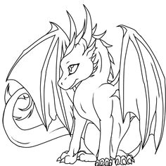 Easy Drawings Of Baby Dragons 136 Best Lineart Dragons Images Dragons Dragon Kites