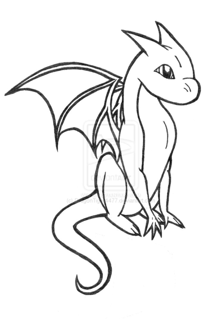 Easy Drawings Of Baby Dragons Dragon Tattoo Tattoos Tattoos Dragon Cute Dragon Tattoo