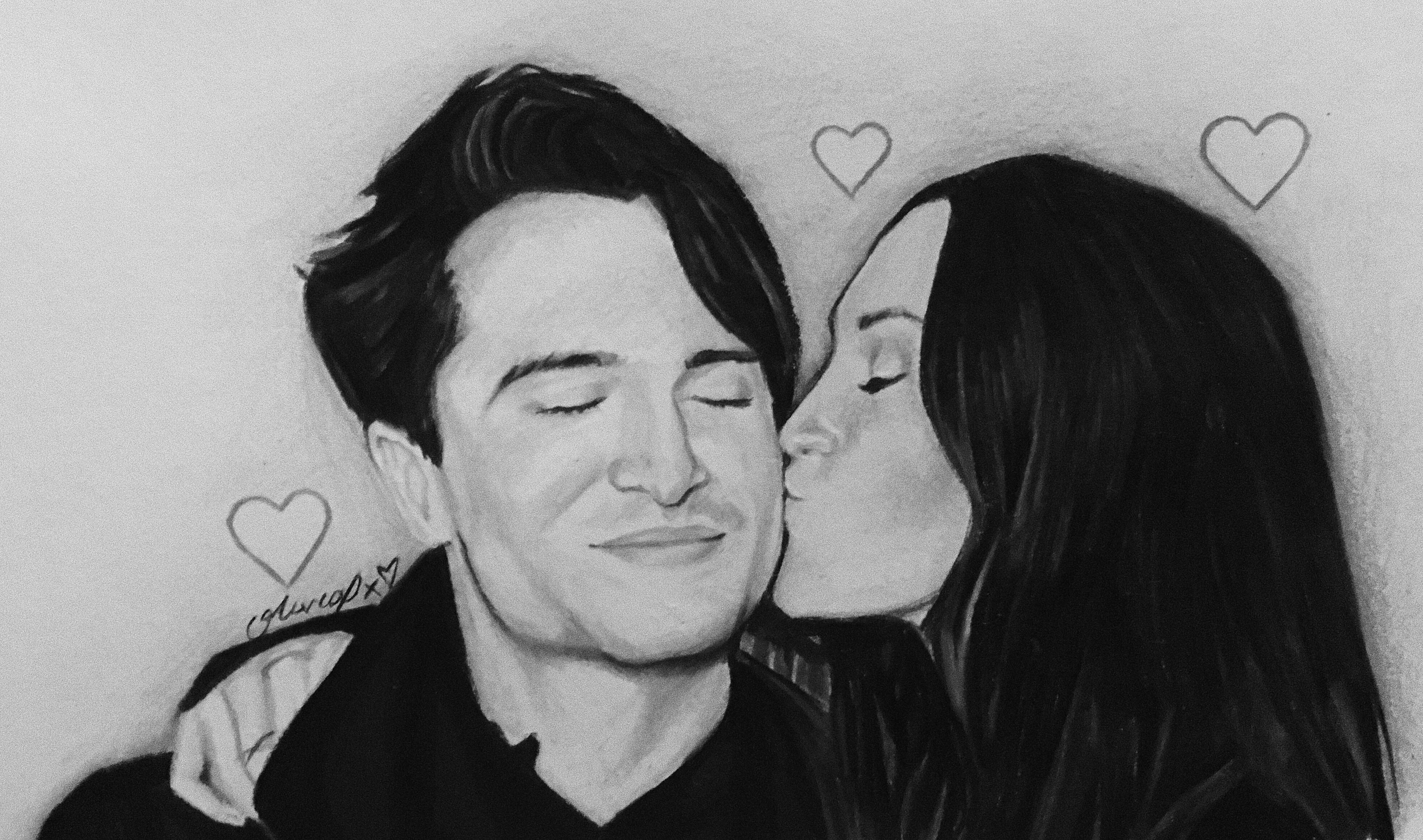 Easy Drawings Of Brendon Urie Brendon Urie and Sarah Urie Coloured Pencil Drawing X Brendon Urie